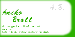 aniko broll business card